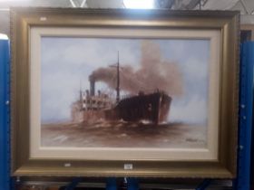 John Kelly (Scottish, 20th century), 'China Tanker', signed limited edition Giclee print on