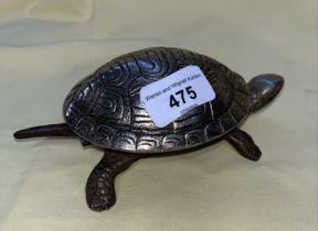 A nickel plated 'Tortoise' desk bell