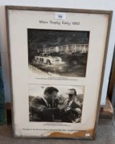 Manx Trophy Rally 1963 framed photographs, presented to the Stockport Motor Club by the Daily