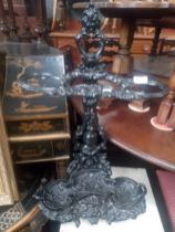 A Victorian cast iron stick stand.