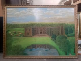 A Bolton (British, 20th century), 'Townley Hall, Lancashire', oil on board, signed and dated 1982 to