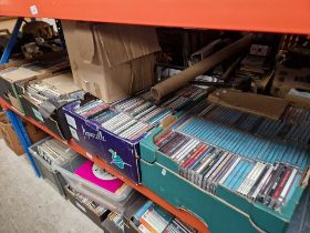 Ten boxes of CDs, LPs and 78s.