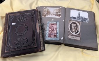 2 Edwardian postcard albums