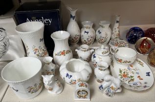 Aynsley ‘Cottage Garden’ china including a squirrel, cat, boxed tray with ‘Oban’ cup - 18 pieces