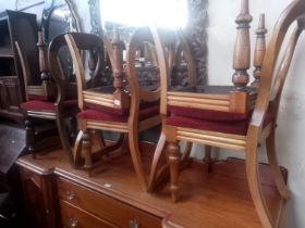 A set of eight Victorian mahogany dining chairs.