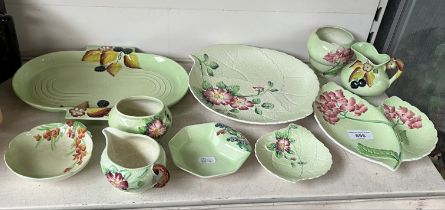 10 pieces of vintage Carlton Ware including patterns such as Blackberry, Wild Rose, Hydrangea etc.
