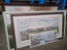 Various pictures including two oil paintings and a watercolour signed Mel Badernoch.
