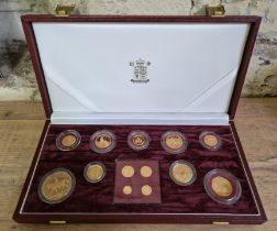 The Royal Mint, United Kingdom Golden Jubilee Gold Proof Set 2002, 13 22ct gold coins.....