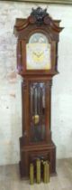 An early 20th century mahogany 8 day long case clock, attributed to James Elliott, commissioned by