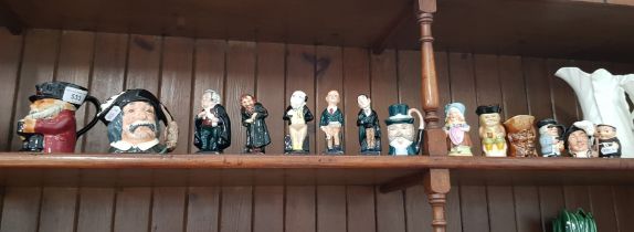 Toby jugs and Royal Doulton Oliver Twist figurines.