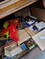 A collection of boxed die-cast toys to include Tonka, Corgi, Burago, etc.