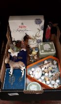 A mixed lot of collectables Goebel birds, Royal Worcester egg coddlers, Wedgwood Jasperware,