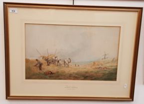 Sidney Paul Goodwin (1867-1944), 'Harvest Time' dated 1906, watercolour, 52cm x 32cm, framed and