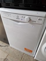 An Indesit dishwasher