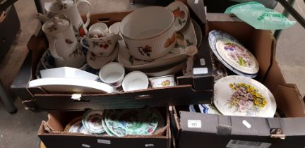 Three boxes of china and pottery