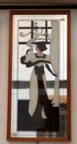 A Bovril advertising mirror, 33cm x 71cm (approx).