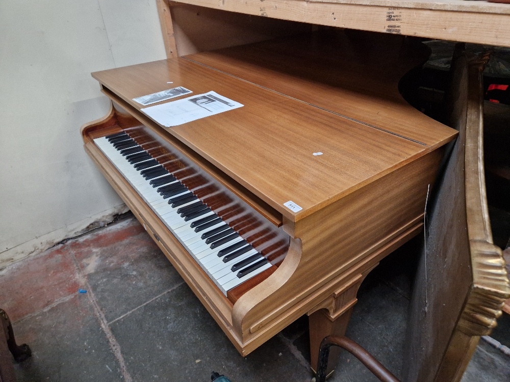 An early 20th century mahogany baby grand piano by C Bechstein, Berlin, serial number 102206 (1911-