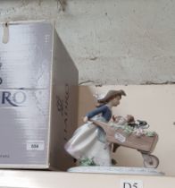 Large Lladro figurine ‘A Barrow of Fun’ (number 5460) with its original fitted box