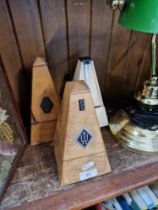 Three metronomes to include Maelzel and Wittner.