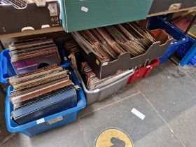7 boxes of LPs and 1 box of 45s.