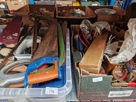 2 boxes of garage ware / tools.