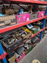 A very large quantity of tools and electrical appliances, band saws, belt sander, hammer drill, hand