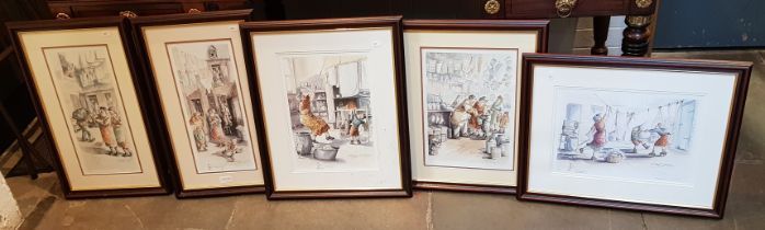 After Margaret Clarkson (b.1941), six signed limited edition prints, each framed and glazed.