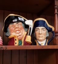 2 Royal Doulton large character jugs Lord Nelson D6336 and Town Crier D6530