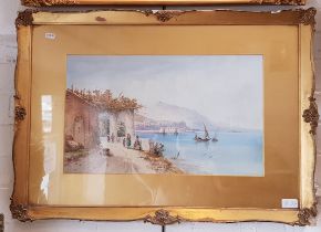 Frank Catano, known as Edwin St John (1878-1961), Italian lake scene, 50cm x 30cm, signed 'F Catano'