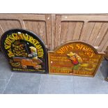 Two vintage style shop/tavern signs.