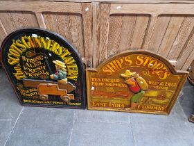 Two vintage style shop/tavern signs.