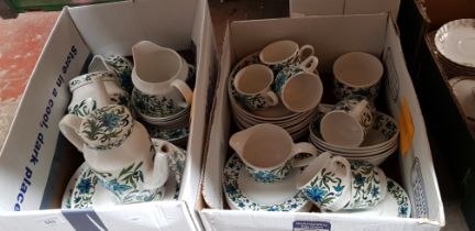 Two boxes of Midwinter coffee and dinner ware