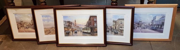 After John Lewis Chapman (British, b.1946), five signed limited edition prints, Blackpool (x2),