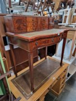 A mahogany bonheur du jour/ladies writing desk.