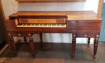 A Regency mahogany cased square piano by John Broadwood & Sons, London.
