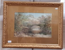 Ebenezer Alfred Warminton (1830-1903), 'Brathay Bridge, Clappergate', watercolour, 41.5cm x 27cm,