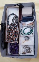 Box of costume jewellery