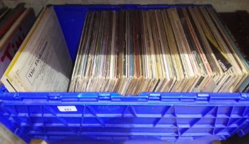 A large box of assorted LPs.