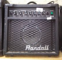 A Randall RX15 guitar amplifier.