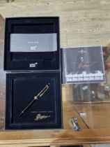 A Mont Blanc Chopin commemorative fountain pen, boxed with 'Homage A Frederic Chopin' CD.