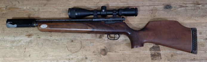 A Titan .22 calibre pcp air rifle with an Nikko Srirling 3-9x40 AO mountmaster sight, serial no.