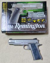 A Remington 1911RAC silver tactical .177mm calibre Co2 air pistol, serial no.18713848....