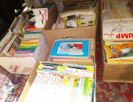 A large quantity of cartoon comic strip books.