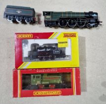 Three assorted Hornby locos, 2 with original boxes.