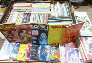 Approximately 160 pulp fiction, sci fi, mystery, horror and fantasy magazines, circa 1950s and
