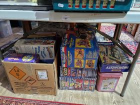 A collection of boxed vintage games & toys to include 3 x Micro Machines (2 x Star wars & a combat
