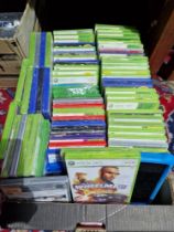 A box of assorted Xbox360 & PS2 games