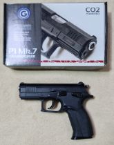 A Tolmar P1 Mk.7 grand power 4.5mm calibre Co2 air pistol, serial no.CBB15J79816, 19cm long....