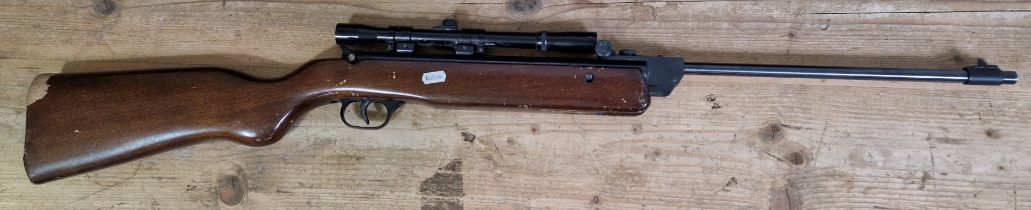 A Diana Series 70 model 78 .22 calibre air rifle with model 7 4x20 sight, 107cm long. (BUYER MUST BE