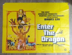 Bruce Lee Enter The dragon, original 1973 UK film poster.